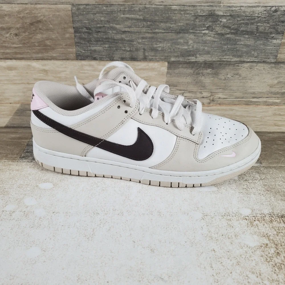 Nike Dunk Low Neapolitan Womens Shoes Sz 12 Light Beige White Leather Sneakers
